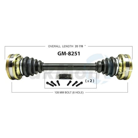 Surtrack Axle Cv Axle Shaft, Gm-8251 GM-8251